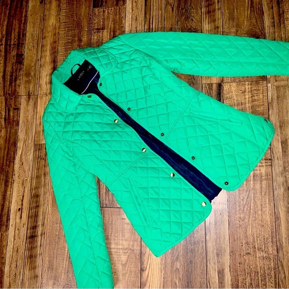 Ralph Lauren Kelly green quilted spring logo barn jacket coat preppy fall casual - Picture 1 of 6